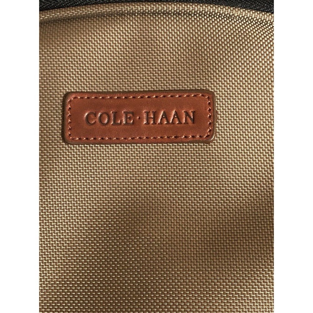 Cole Haan Case Mens Canvas Leather Weekender Travel Bag Briefcase New no Tags - Picture 2 of 14